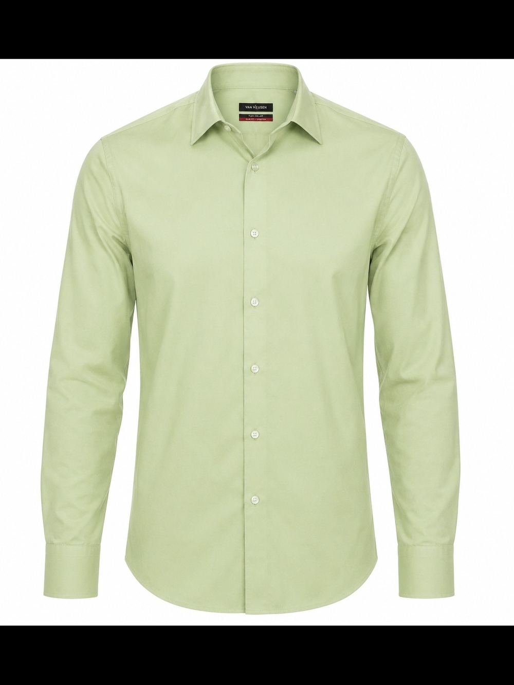 Van Heusen Light Green Men's Dress Shirt Slim Fit 16.5